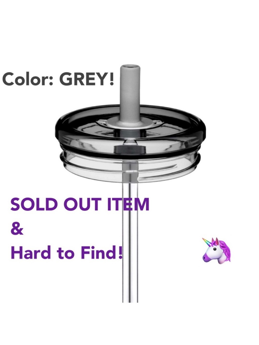 NEW! BRUMATE Grey Multishaker Straw Lid, New in Package!